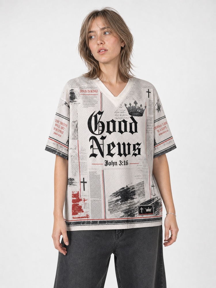The Good News Graphic Mesh Jersey