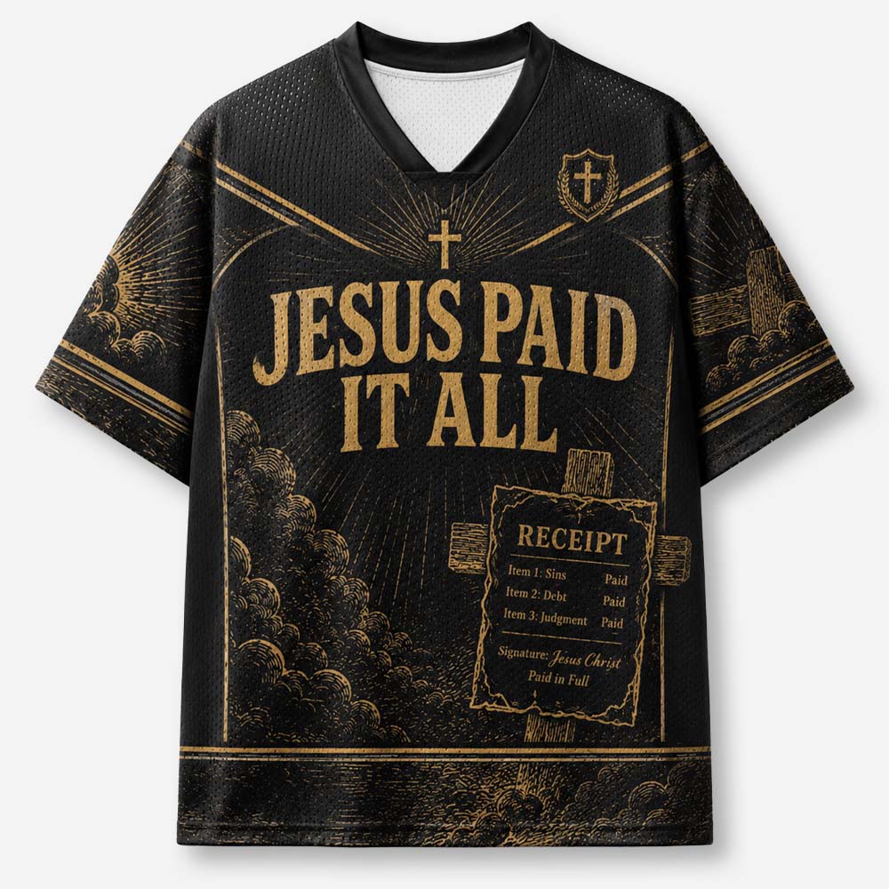Debt Erased Receipt Emblem Graphic Mesh Jersey