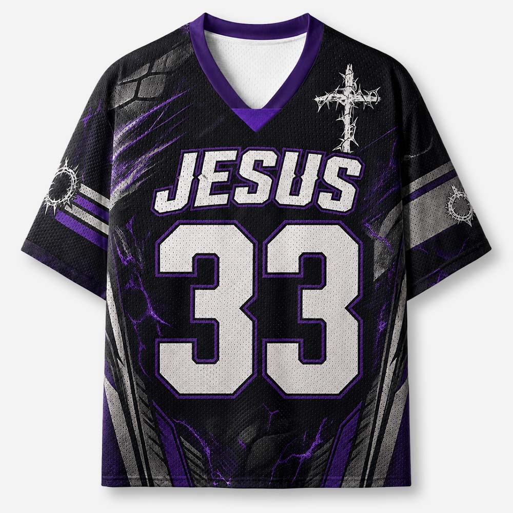 Thorned Emblem Graphic Mesh Jersey