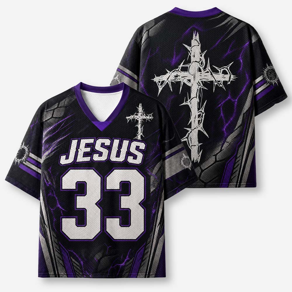 Thorned Emblem Graphic Mesh Jersey