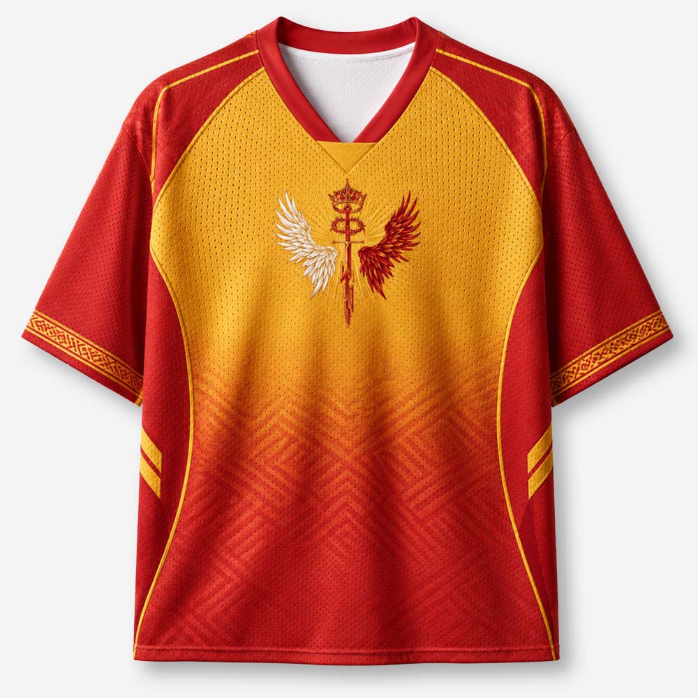 Winged Crown Graphic Mesh Jersey