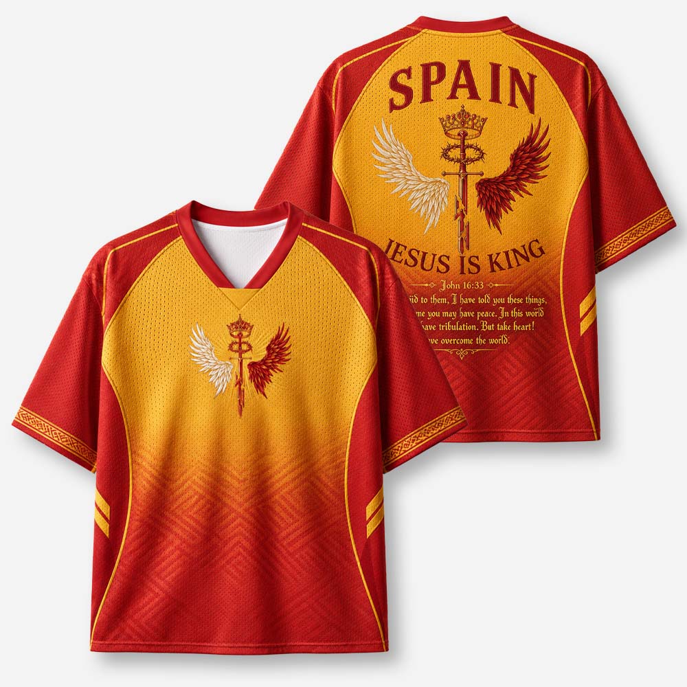 Winged Crown Graphic Mesh Jersey