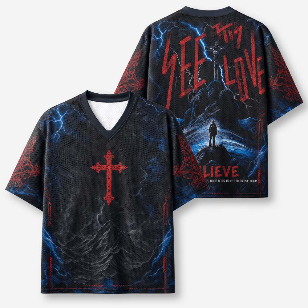 Love Revealed Graphic Mesh Jersey