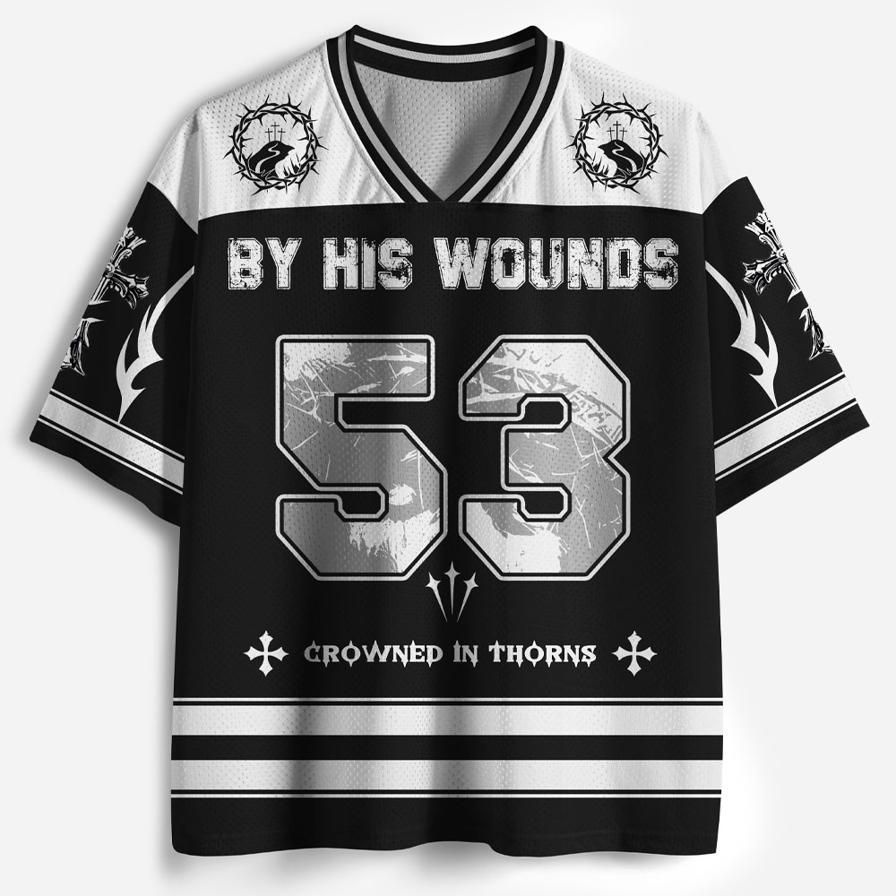 Gothic Crest Graphic Mesh Jersey