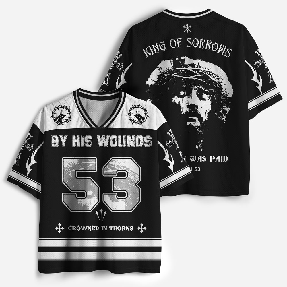 Gothic Crest Graphic Mesh Jersey