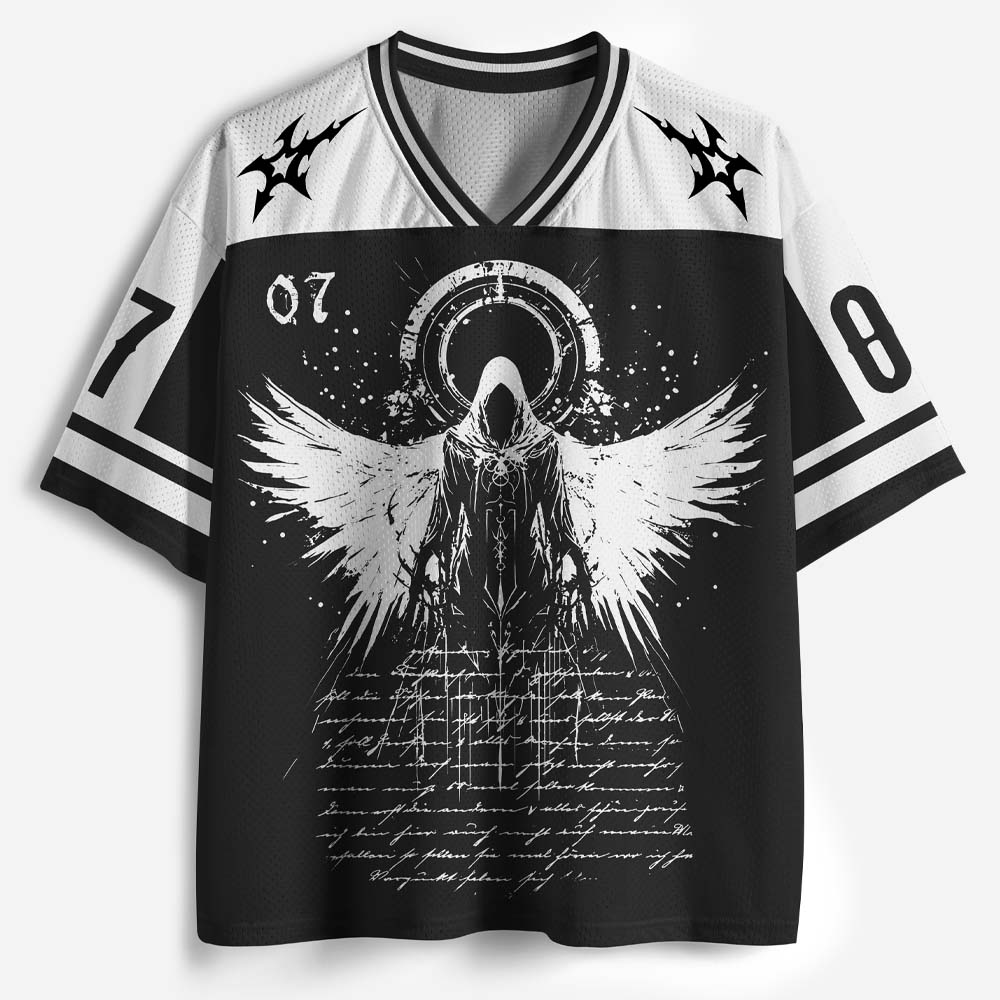 Fallen Angel Wings Graphic Mesh Jersey