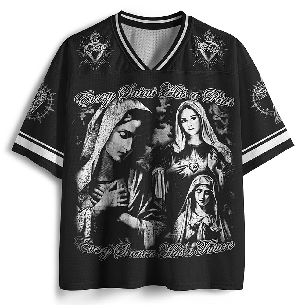 Gothic Veil Graphic Mesh Jersey
