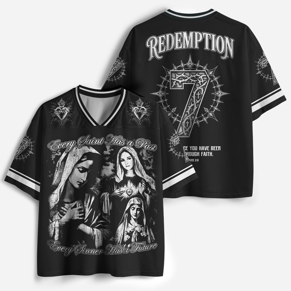 Gothic Veil Graphic Mesh Jersey