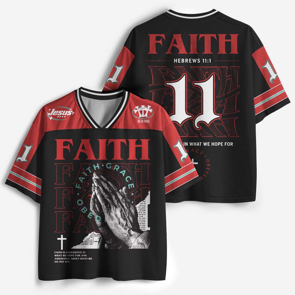Clasped Hands Graphic Mesh Jersey