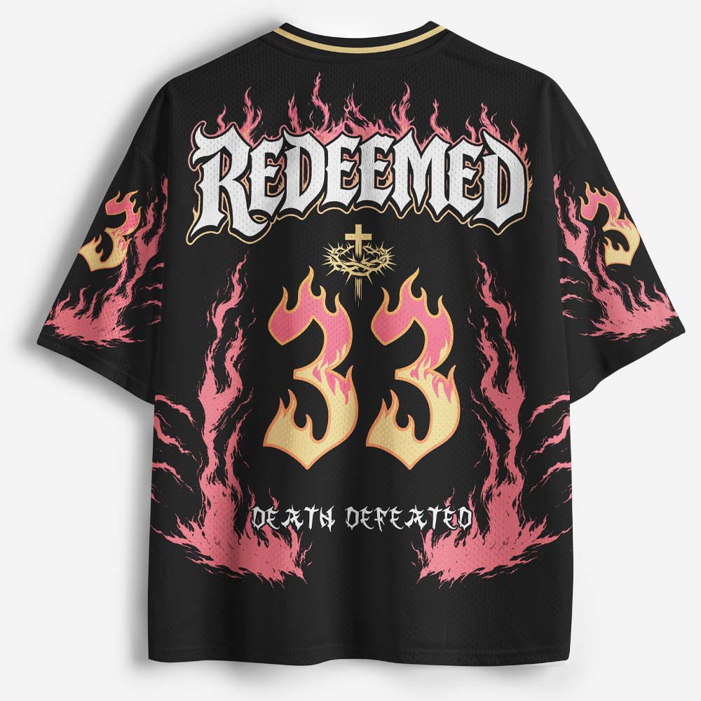 Flame Heart Graphic Mesh Jersey