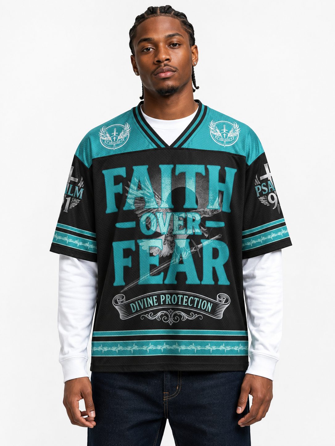 Dove Graphic Mesh Jersey