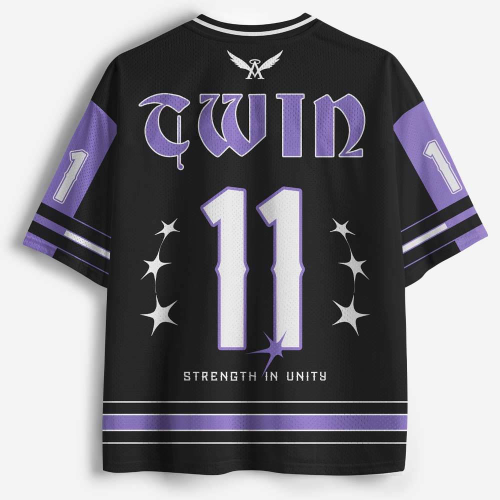 Twin Angels Graphic Mesh Jersey