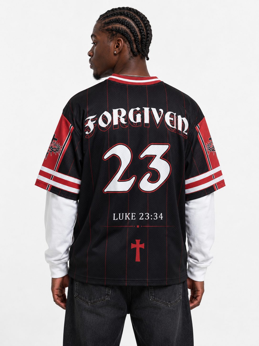 Forgiveness Graphic Mesh Jersey