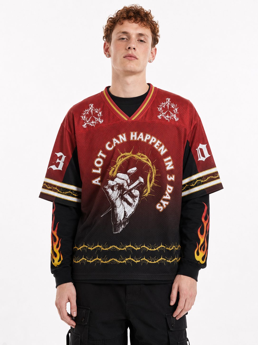 A Lot Can Happen In 3 Days Graphic Mesh Jersey