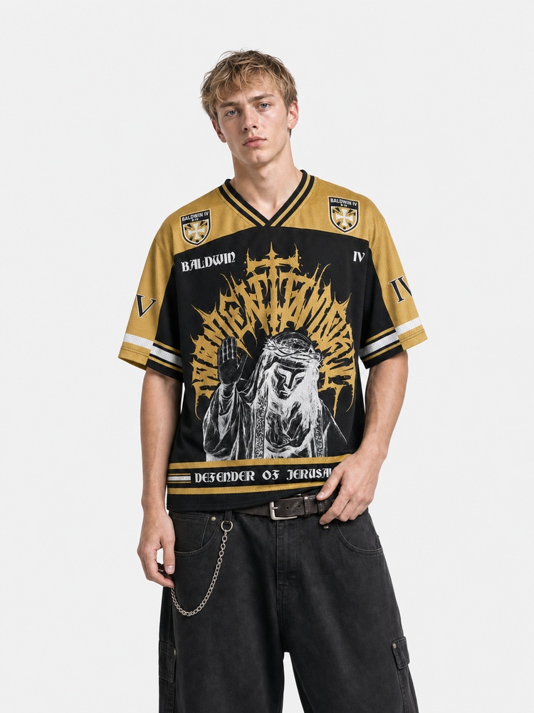 Masked Knight Graphic Mesh Jersey