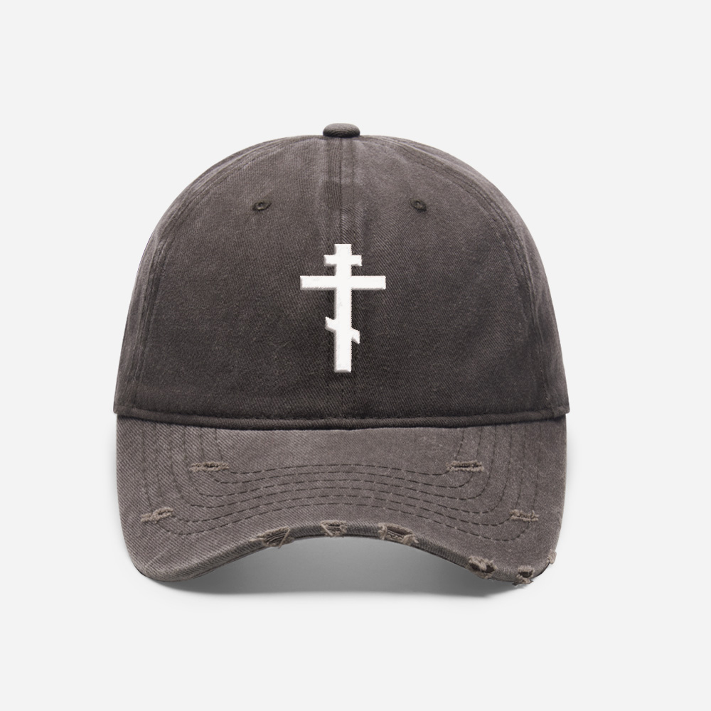 Steel Emblem Vintage Washed Distressed Cap