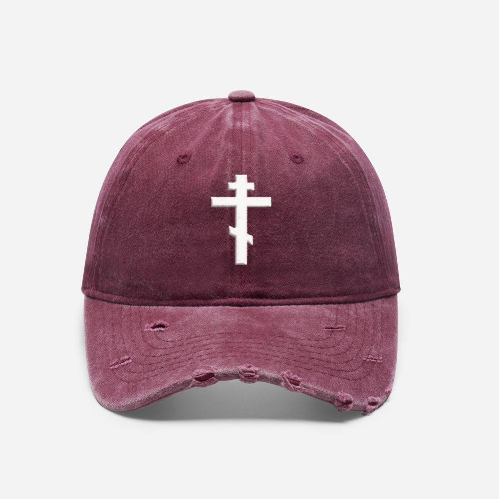 Steel Emblem Vintage Washed Distressed Cap