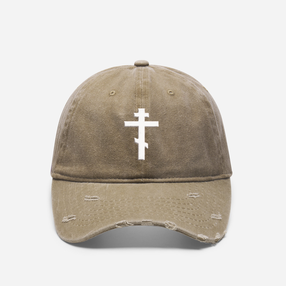 Steel Emblem Vintage Washed Distressed Cap