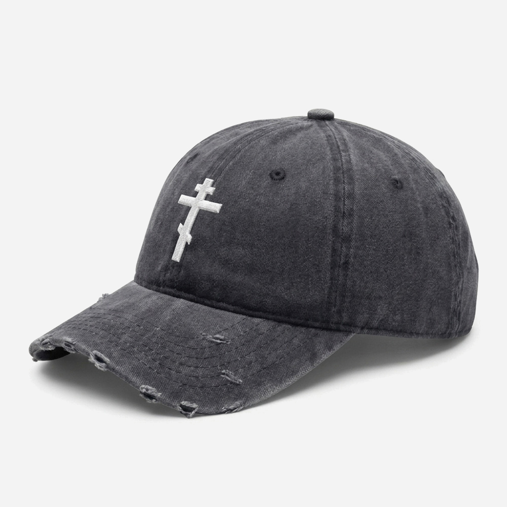 Steel Emblem Vintage Washed Distressed Cap