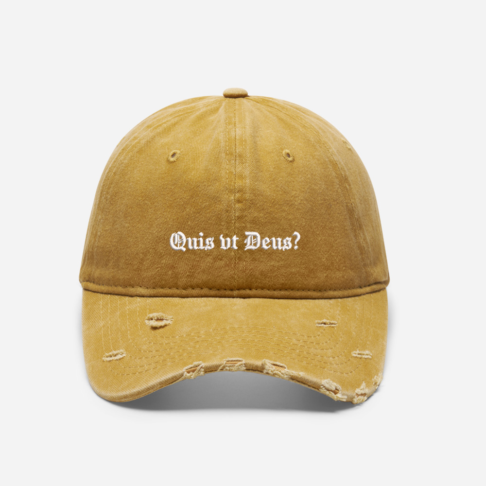 Ancient Script Vintage Washed Distressed Cap