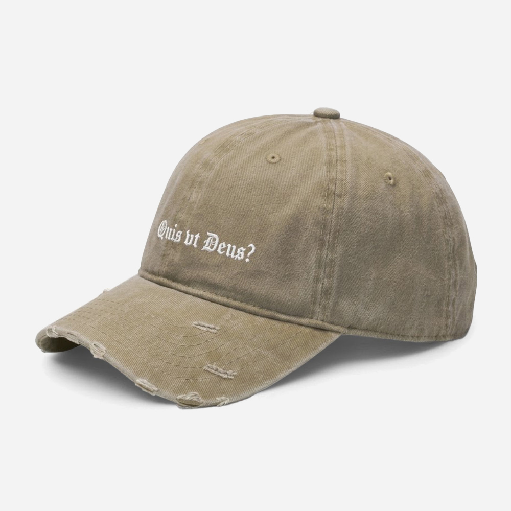 Ancient Script Vintage Washed Distressed Cap