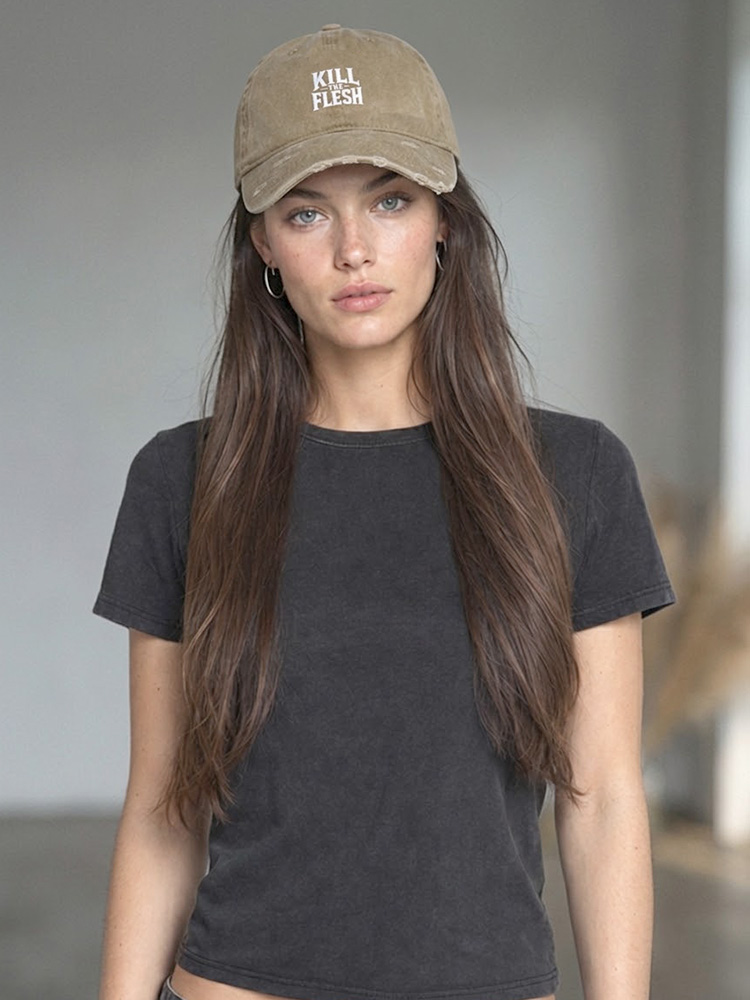 Obsidian Gothic Vintage Washed Distressed Cap