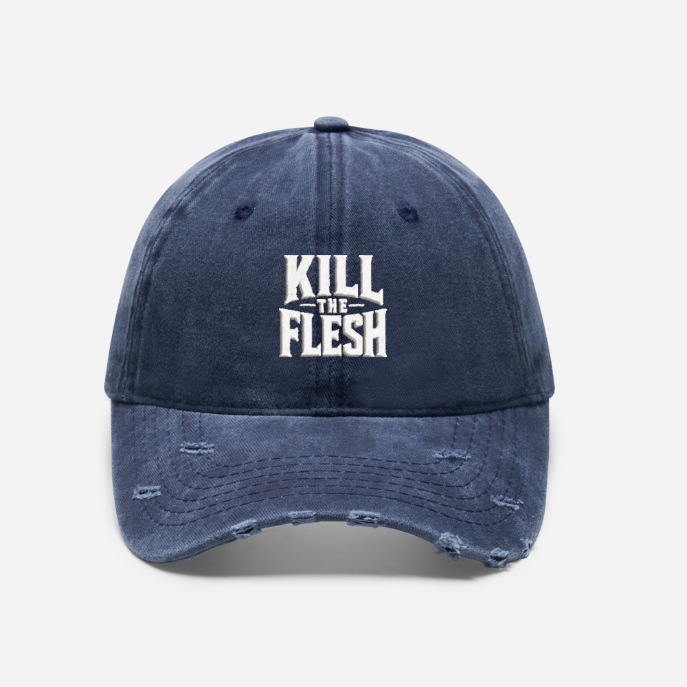 Obsidian Gothic Vintage Washed Distressed Cap