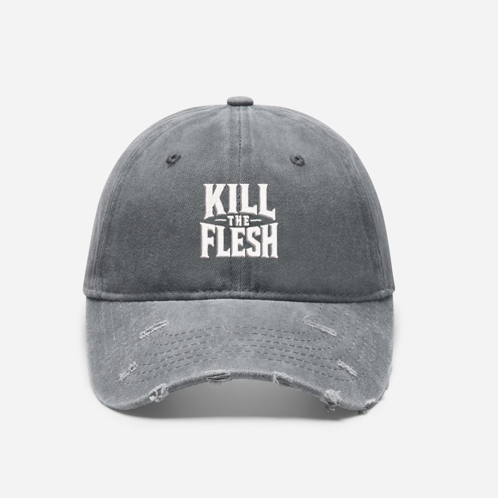 Obsidian Gothic Vintage Washed Distressed Cap