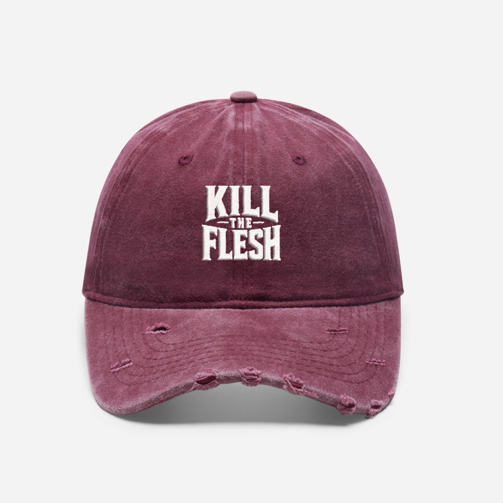 Obsidian Gothic Vintage Washed Distressed Cap