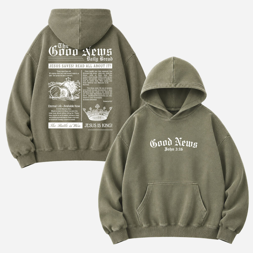 The Good News Vintage Washed Hoodie