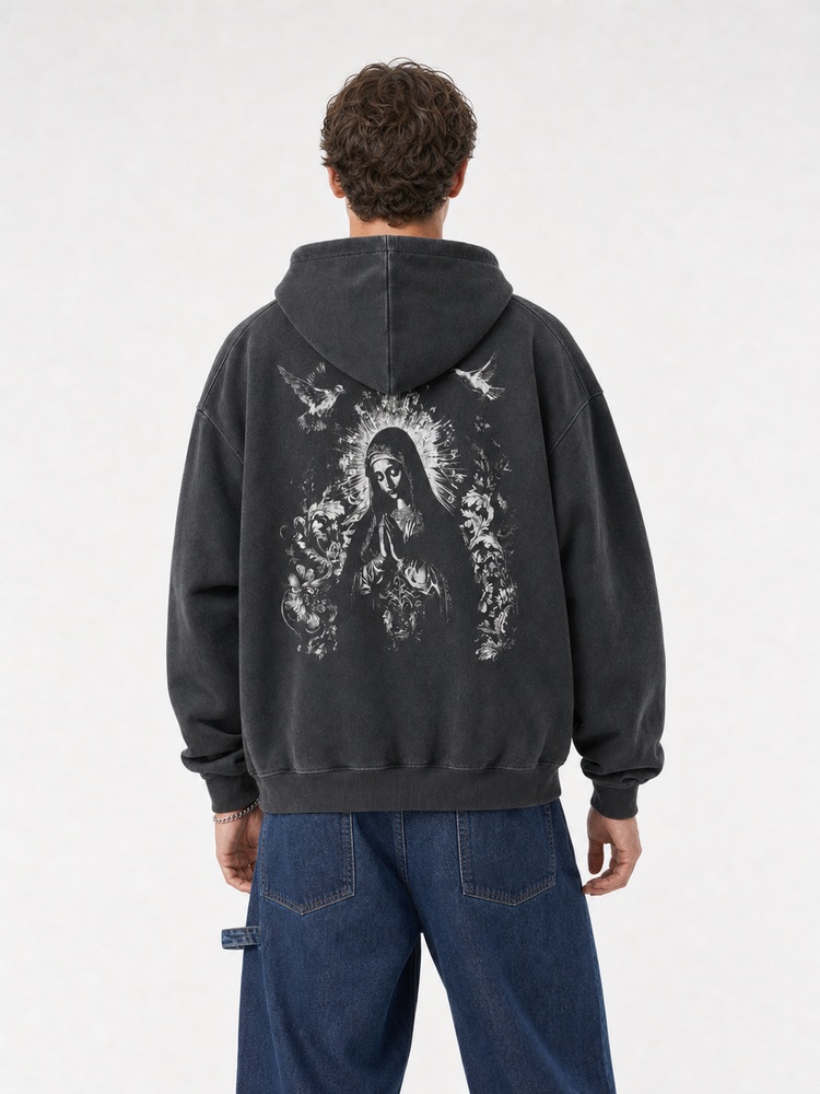 Dove Garden Vintage Washed Hoodie