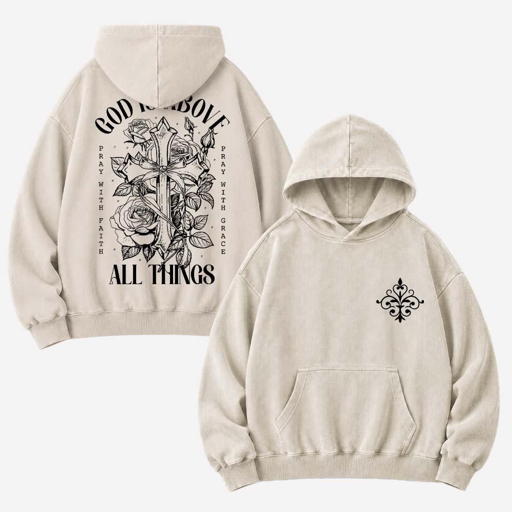 Sovereign Grace Blade Floral Vintage Washed Hoodie