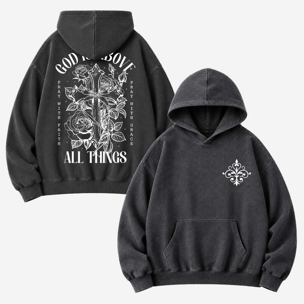 Sovereign Grace Blade Floral Vintage Washed Hoodie
