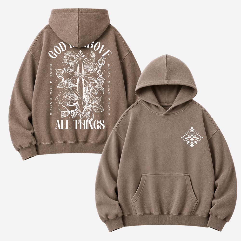 Sovereign Grace Blade Floral Vintage Washed Hoodie