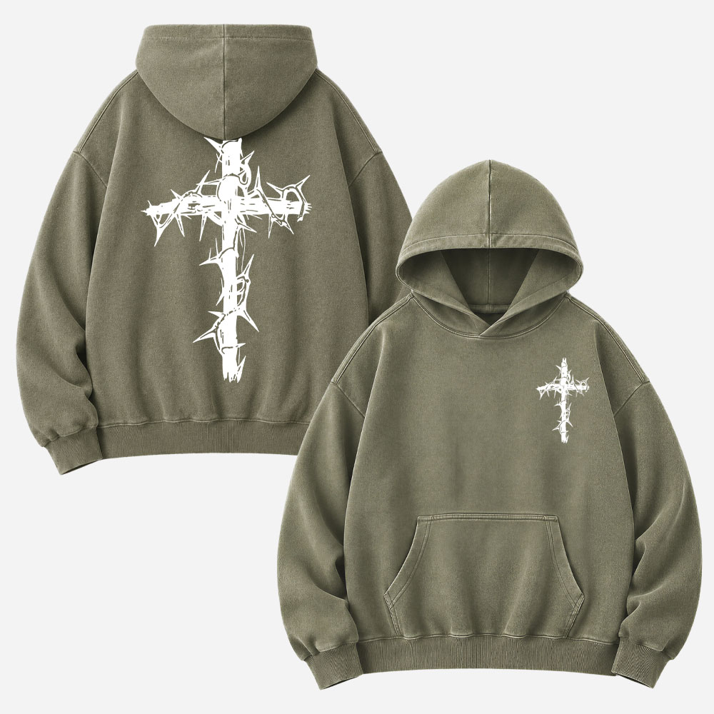 Thorned Emblem Vintage Washed Hoodie