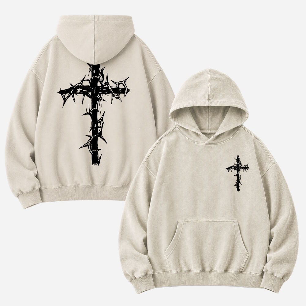 Thorned Emblem Vintage Washed Hoodie
