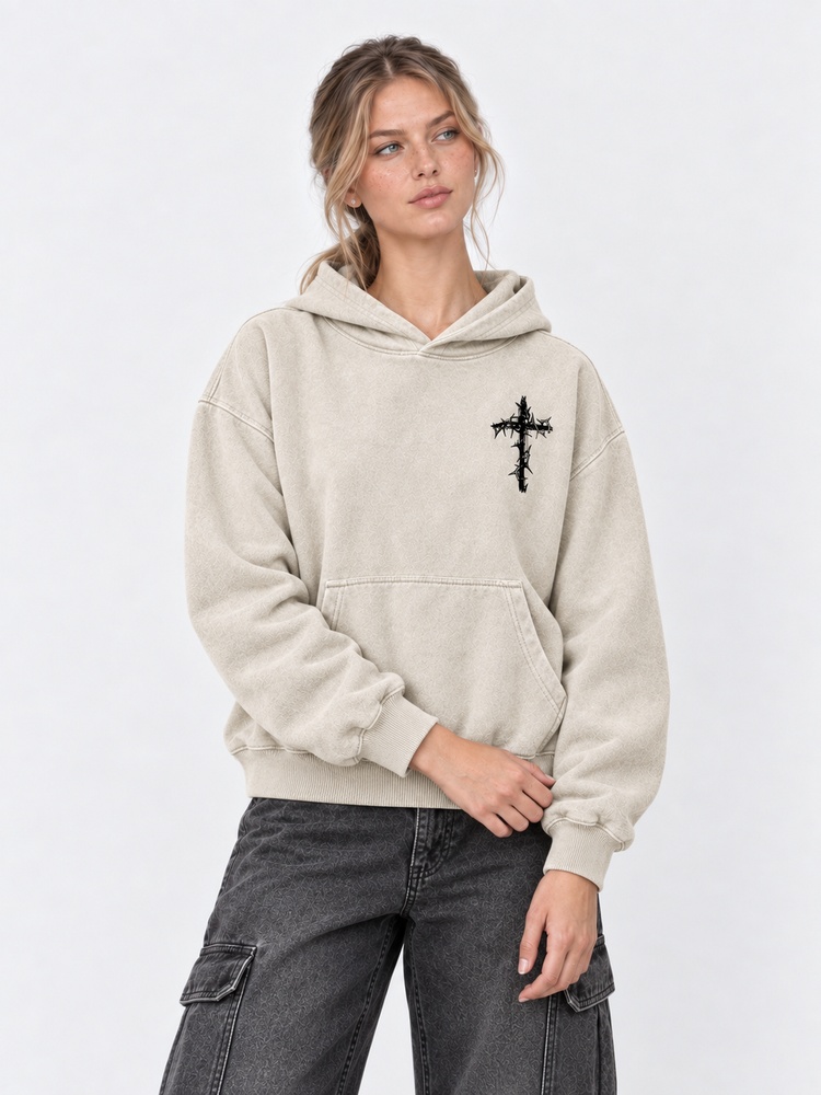 Thorned Emblem Vintage Washed Hoodie