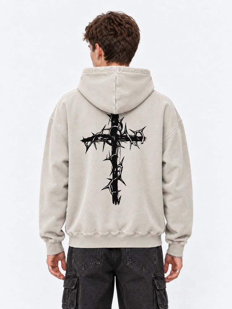 Thorned Emblem Vintage Washed Hoodie