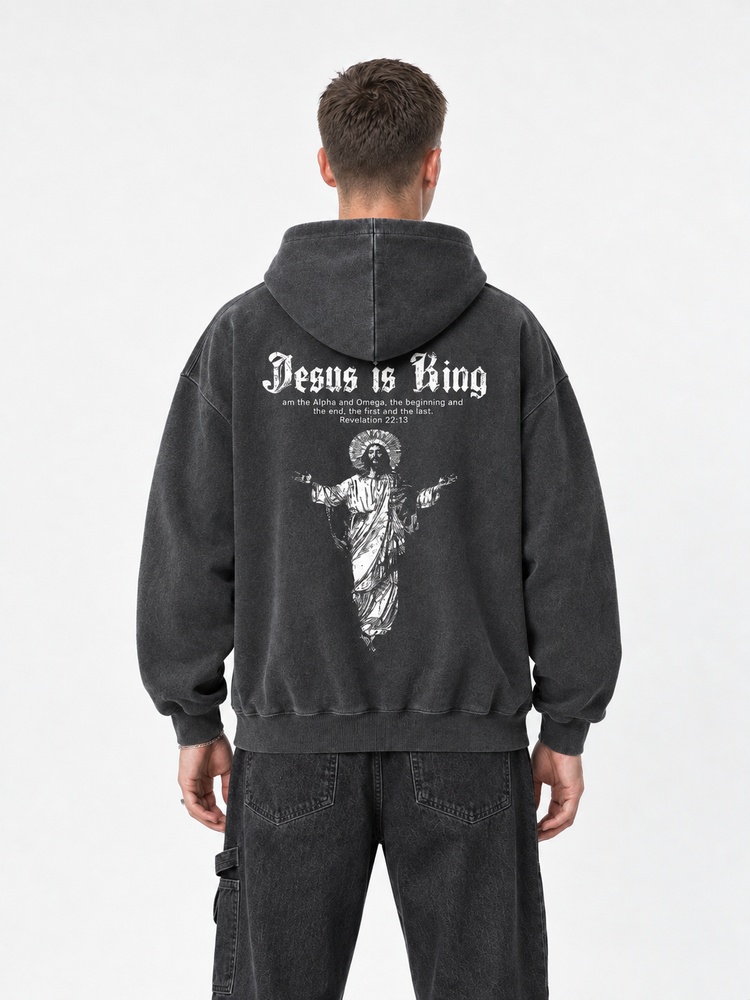 Crown Statement Vintage Washed Hoodie