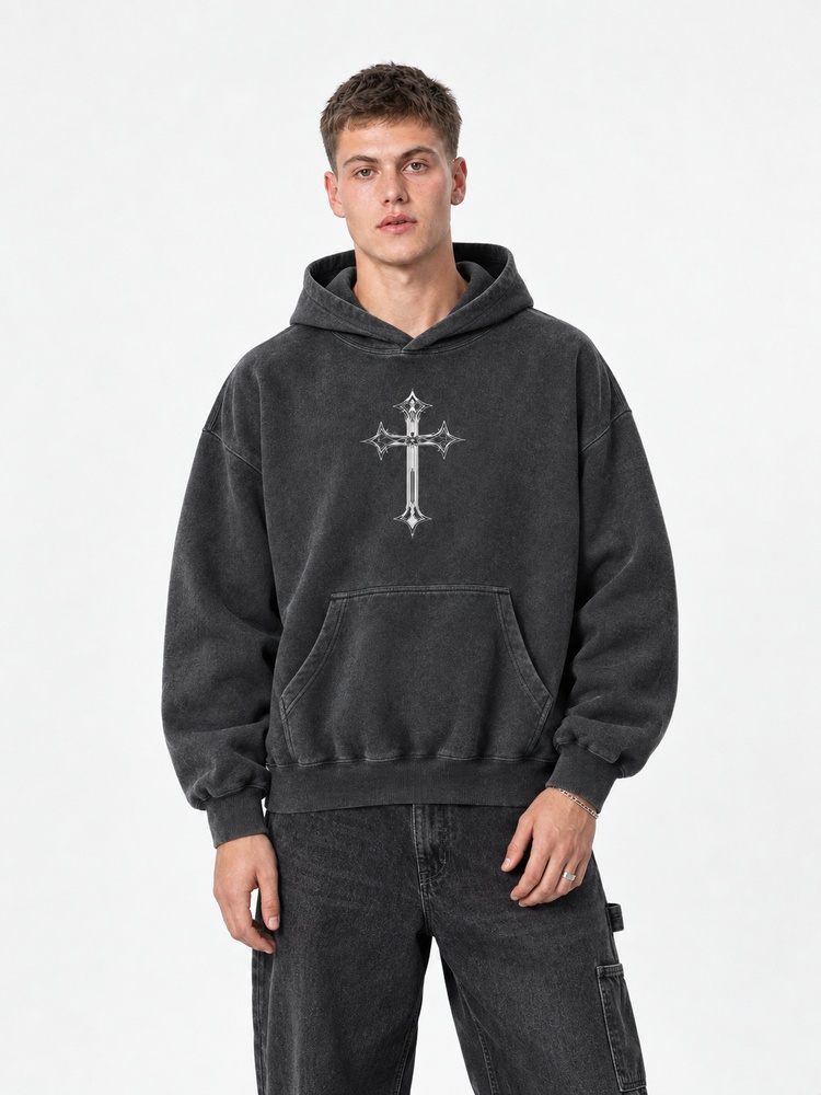 Crown Statement Vintage Washed Hoodie