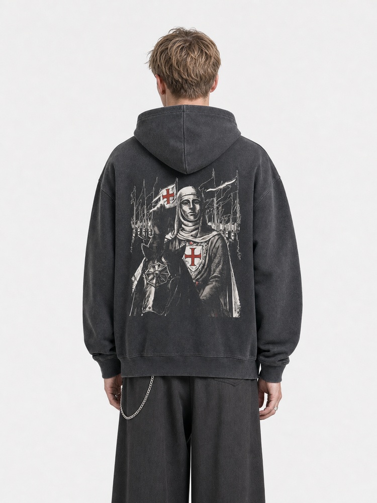 Masked King Vintage Washed Hoodie