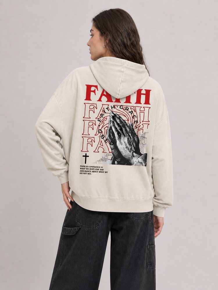 Clasped Hands Vintage Washed Hoodie