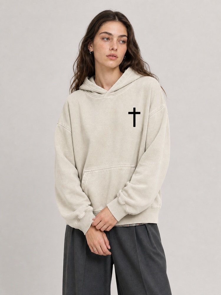 Clasped Hands Vintage Washed Hoodie