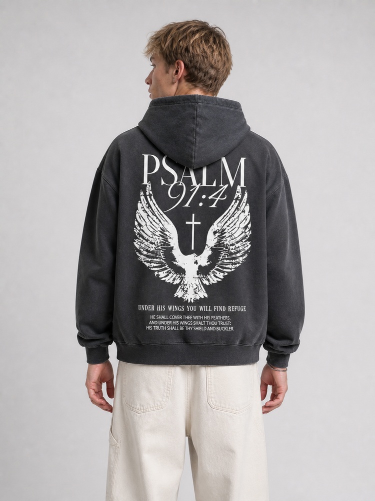 Dove Graphic Vintage Washed Hoodie