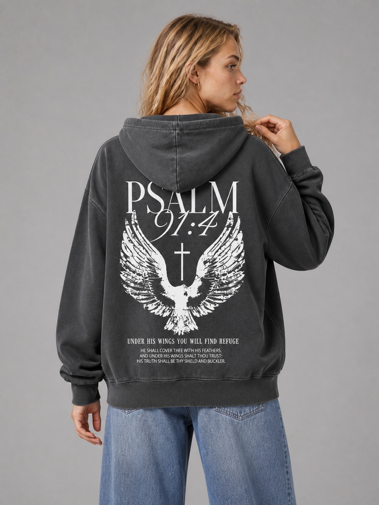 Dove Graphic Vintage Washed Hoodie