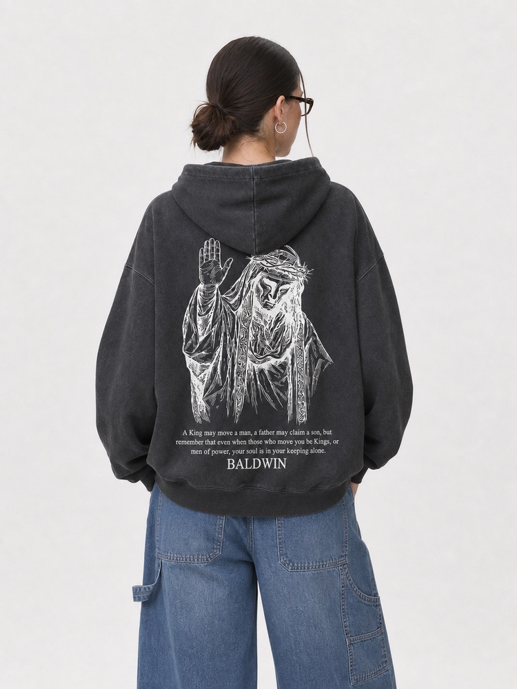 Masked King Vintage Washed Hoodie