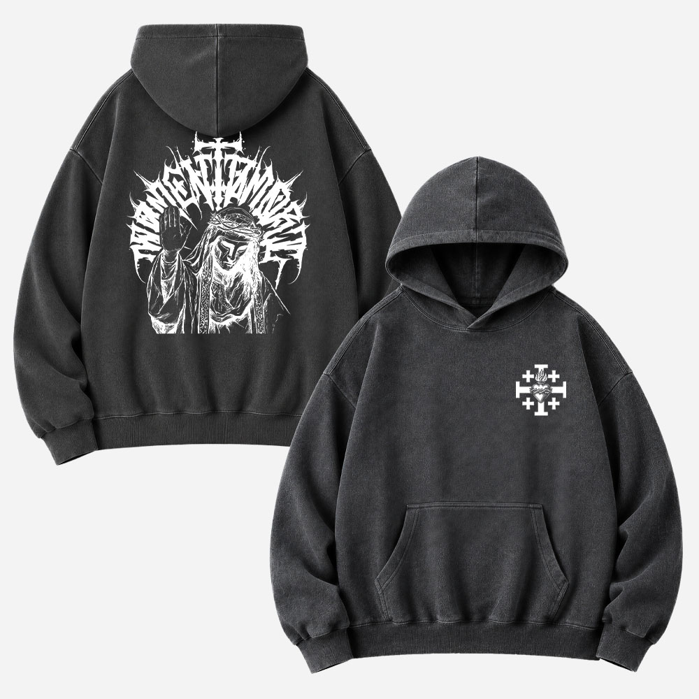 Masked Knight Vintage Washed Hoodie