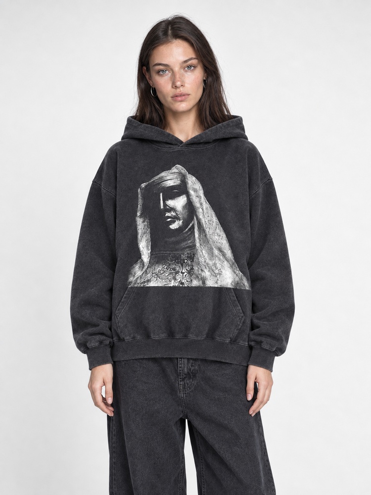 Masked King Vintage Washed Hoodie