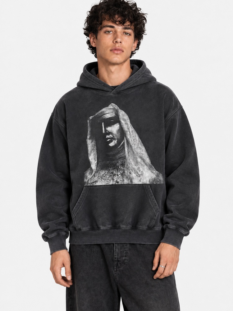 Masked King Vintage Washed Hoodie