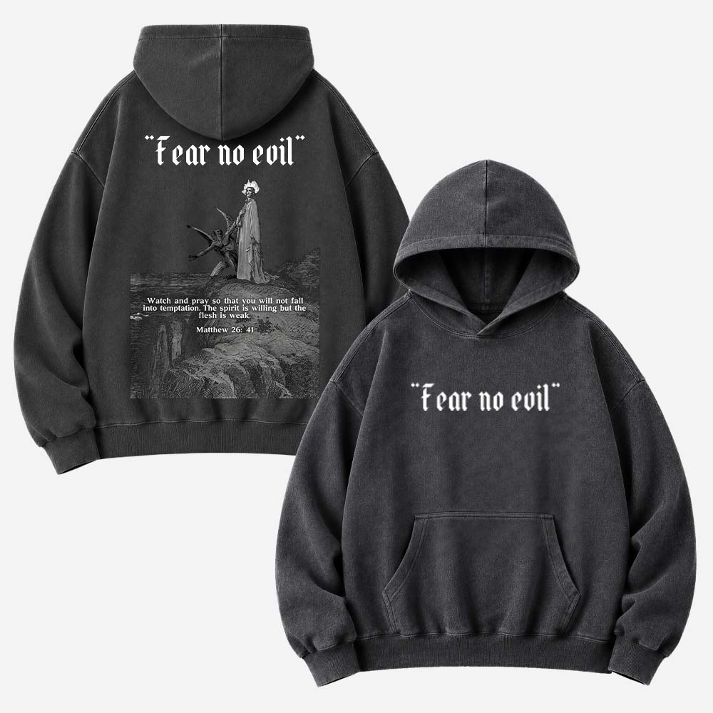 Fear No Evil Vintage Washed Hoodie